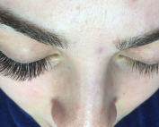 Eyelash extensions before after