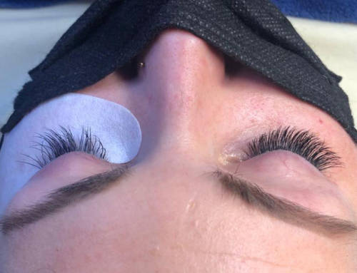 Hybrid eyelash Extensions before and after