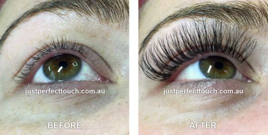 3d russian eyelash extensions before after