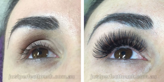 Russian Eyelash extensions before after