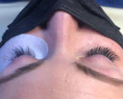 Hybrid eyelash Extensions before and after